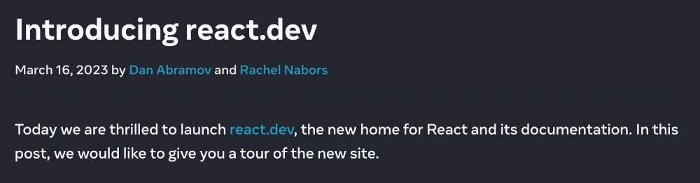 Introducing React.dev